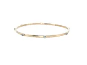14k Yellow Gold Diamond Bangle Bracelet