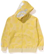 BAPE Ink Camo Shark Zip Hoodie Yellow