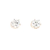 1.1ct 6-Prong Round Diamond Solitaire Studs