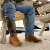 “JESUS IS COMING BACK” Honey Cowhide – Square Toe