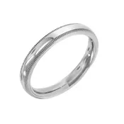 Classic Band with Milgrain Edges - Comfort Fit Interior - 4mm