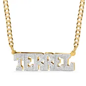 Double Plated Name Necklace "Terrel"