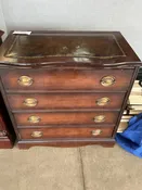 4 Drawer Leather Chest Top