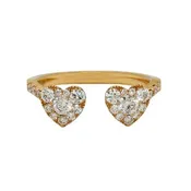 0.49 CTW Diamond Heart Ring set in 18K Rose Gold