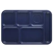 Cambro Penny-Saver Co-Polymer Compartment Cafeteria Tray, Navy Blue, 14"Lx10"W