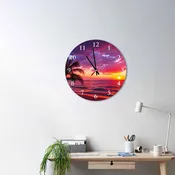 #2 TAYLOR Sunset Acrylic Wall Clock