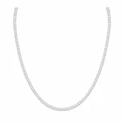 14Kt WG 4 Prong Diamond Tennis Necklace Length 17"