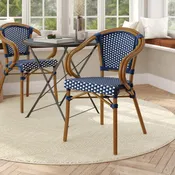 Bordeaux Outdoor Commercial Bistro Stacking Chair with Arms