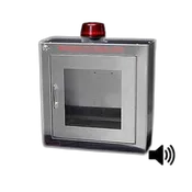 AED Floor Stand Cabinet Grey with Alarm