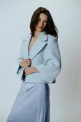 Powder Blue Wool & Cashmere Jacket — 831MINHLE | Private-Client Luxury Fashion House