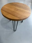 Walnut Round side table — Indy Urban Hardwood Company