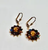 Swarovski Crystal Lever Back Star Mosaic (Multicolored)