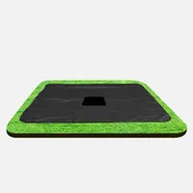 11ft x 8ft Rectangle Capital In-ground Trampoline Cover – Black