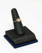 Cabochon Opal With Diamond Halo in Rose Gold