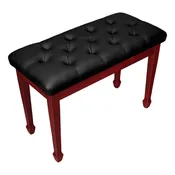 Diamond Tufted Upholstered Piano Bench with Storage