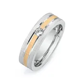 14K Two Tone Wedding Band  -PN00027