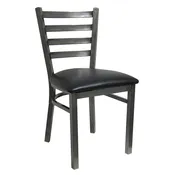 6144 Metal Chair with Clear Coat finish and Solid Wood Seats or Vinyl Seats