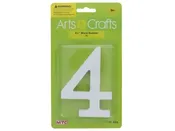 -#4 11CM WHITE WOOD NUMBER-#4 XXX