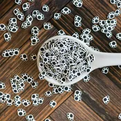 Clay Confetti | B & W Paw Print