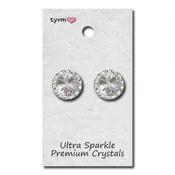 17mm Center Stone Clear Post Earrings