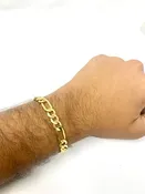 10K 12mm Figaro Bracelet