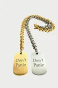 Don't Panic Dog Tag Necklace