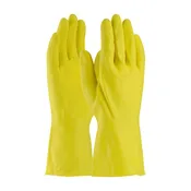 Assurance 47-L170Y Unsupported Latex Canner, Unlined with Raised Diamond Grip - 18 Mil (One Dozen)