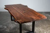 Live Edge Black Walnut Table, 92"
