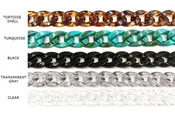 AC1007 Acrylic Tortoise Curb Chain CHOOSE COLOR BELOW