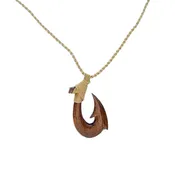 Koa Wood Hook Necklace