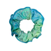 Aqua and  Lime Scrunchie — Sparkles Boutique