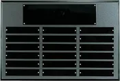 12" x 17.75" Charcoal Perpetual Plaque with 18 Black Nameplates