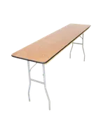 8ft Long Wood Conference Tables — El Fieston Party Rentals