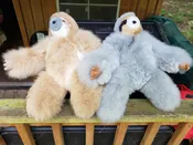 Alpaca Fur Sloths - Gray, Brown, Light Fawn &amp;amp; White