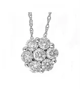 14k Diamond Necklace PD32727-4WH
