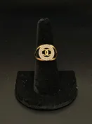 10K Gold Chanel CC Ring Size 7.5