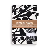 BOLD FLORAL TEA TOWEL BLACK &amp;amp; WHITE