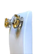 14KW OVAL CITRINE STUD EARRINGS
