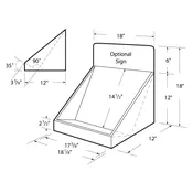 17 5/8” Slant Back Display