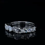 0.66ct TDW Rose Cut Dia 14K White Gold Ring