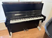 Seiler ED132 Upright Piano for Sale | Ebony Satin | SMR Action | Clearance