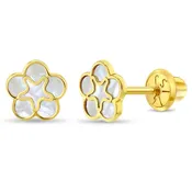 14k Mother of Pearl Flower
