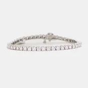 Diamond Tennis Bracelet - 14K White Gold - 4.33ct.