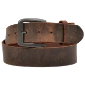 3D Belt Company Men's Brown Distressed Raw Edge Leather Belt D1162