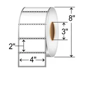 4x2 TT Label Perforated 3" Core Freezer - GF4X2TTP-F