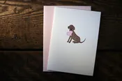 Chocolate Lab with Heart