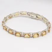 Citrine Sterling Silver Line Bracelet — Gallery of Gems & Minerals