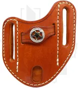 A & M Leather #17 Trapper Sheath 17-ST-PL - Saddle Tan, Vertical