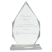 10 1/2" Crystal Diamond on Clear Pedestal Base