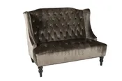 Grey Becah Loveseat Emerald